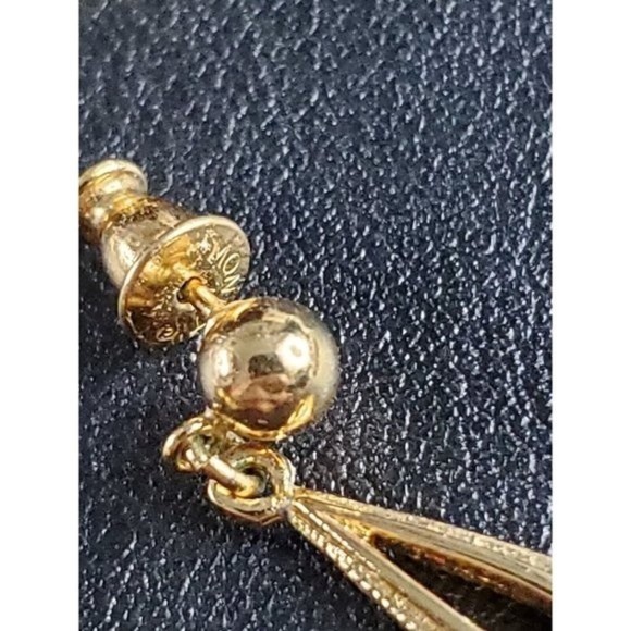 VINTAGE Monet Signed Gold-Tone Bangle Bracelet & Earrings Lot 0f 2 - 4964 - Picture 8 of 8